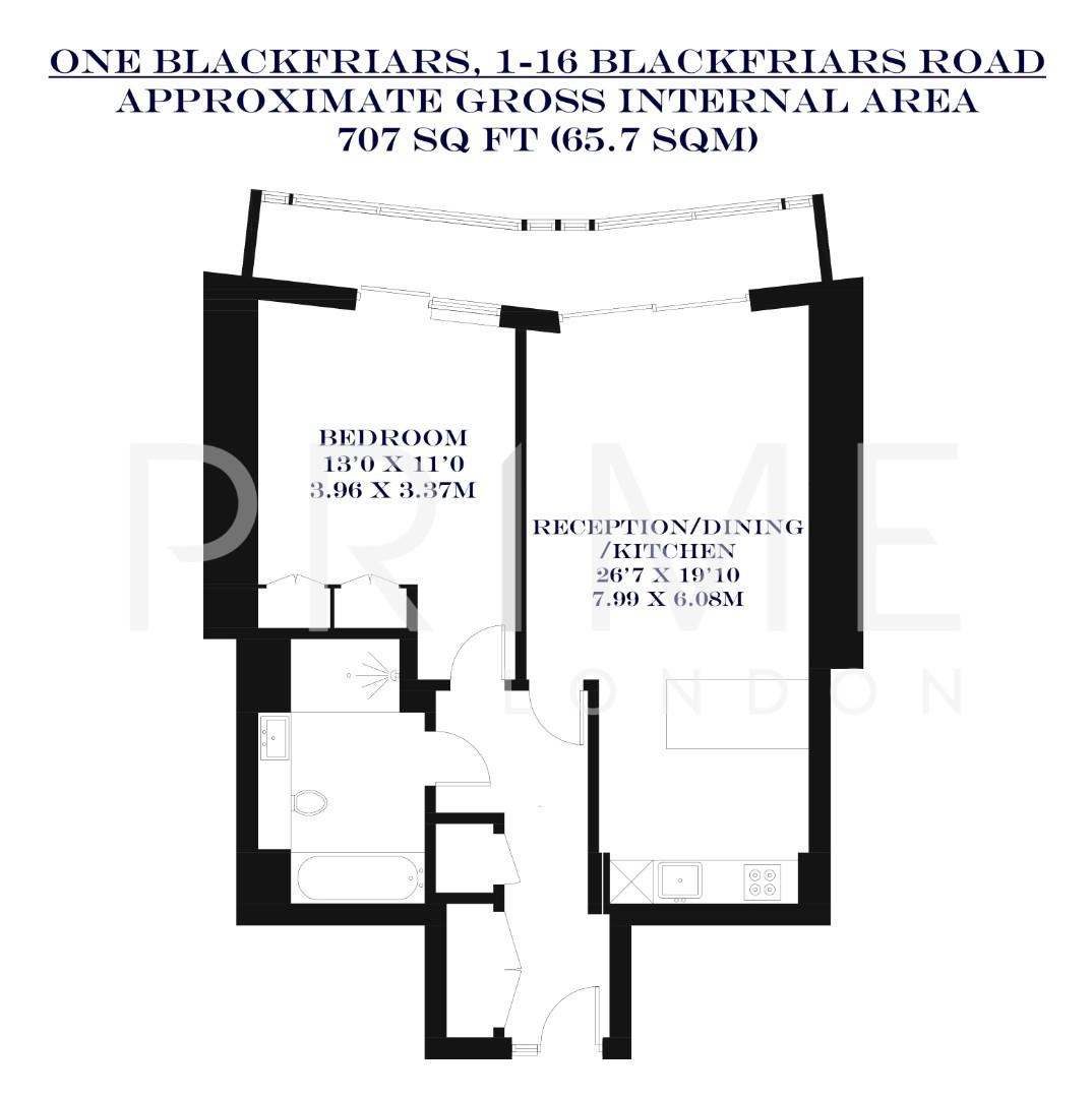141, One Blackfriars, 1 Blackfriars Road floorplan