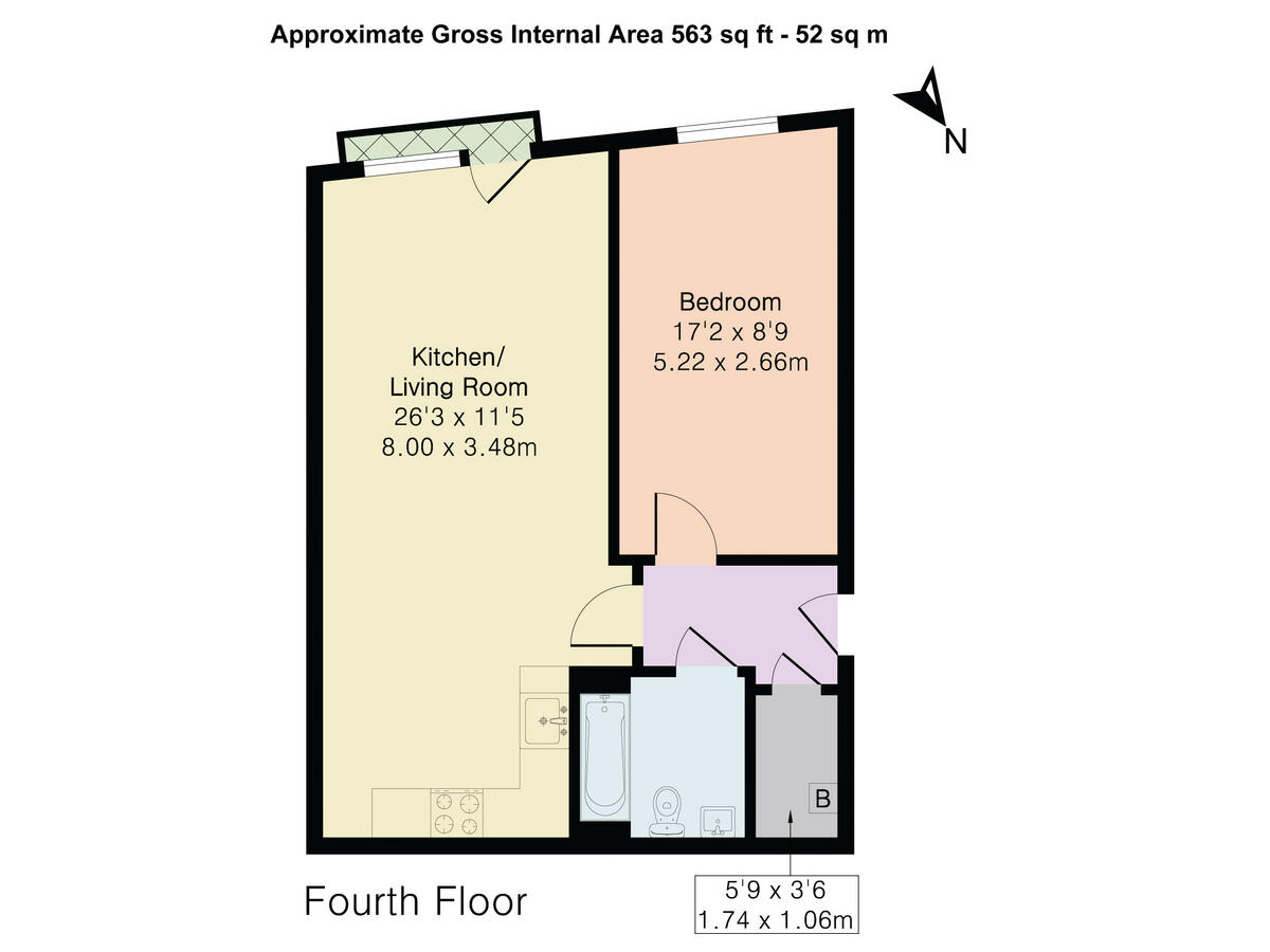 13 Trelawney House, Trinity Street, St. Austell floorplan