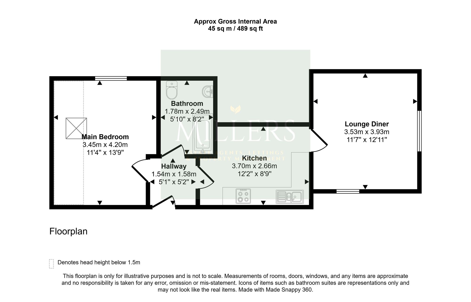 Flat Eta, Constantia House, Cromer floorplan