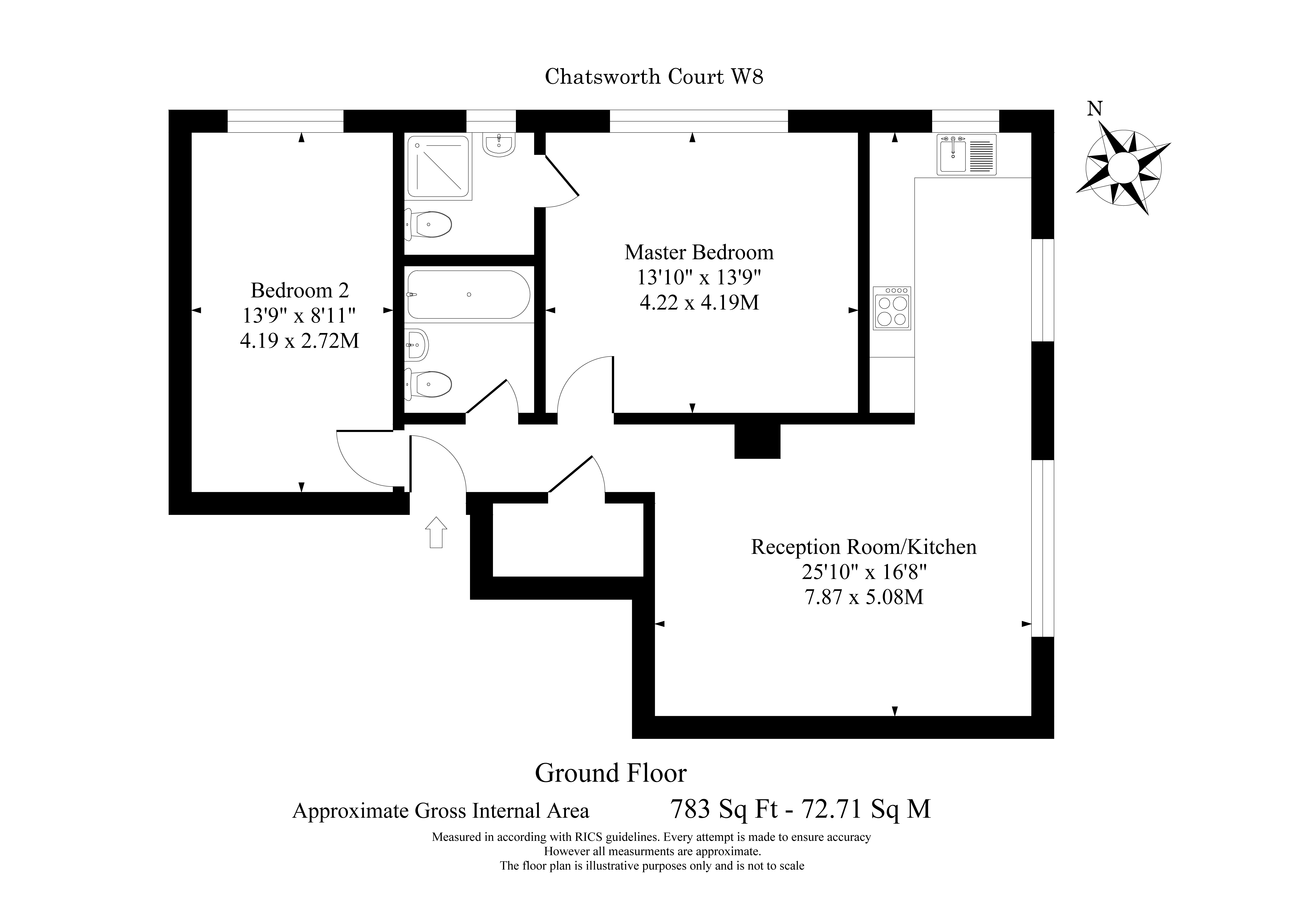 6, Chatsworth Court, Pembroke Road, London floorplan