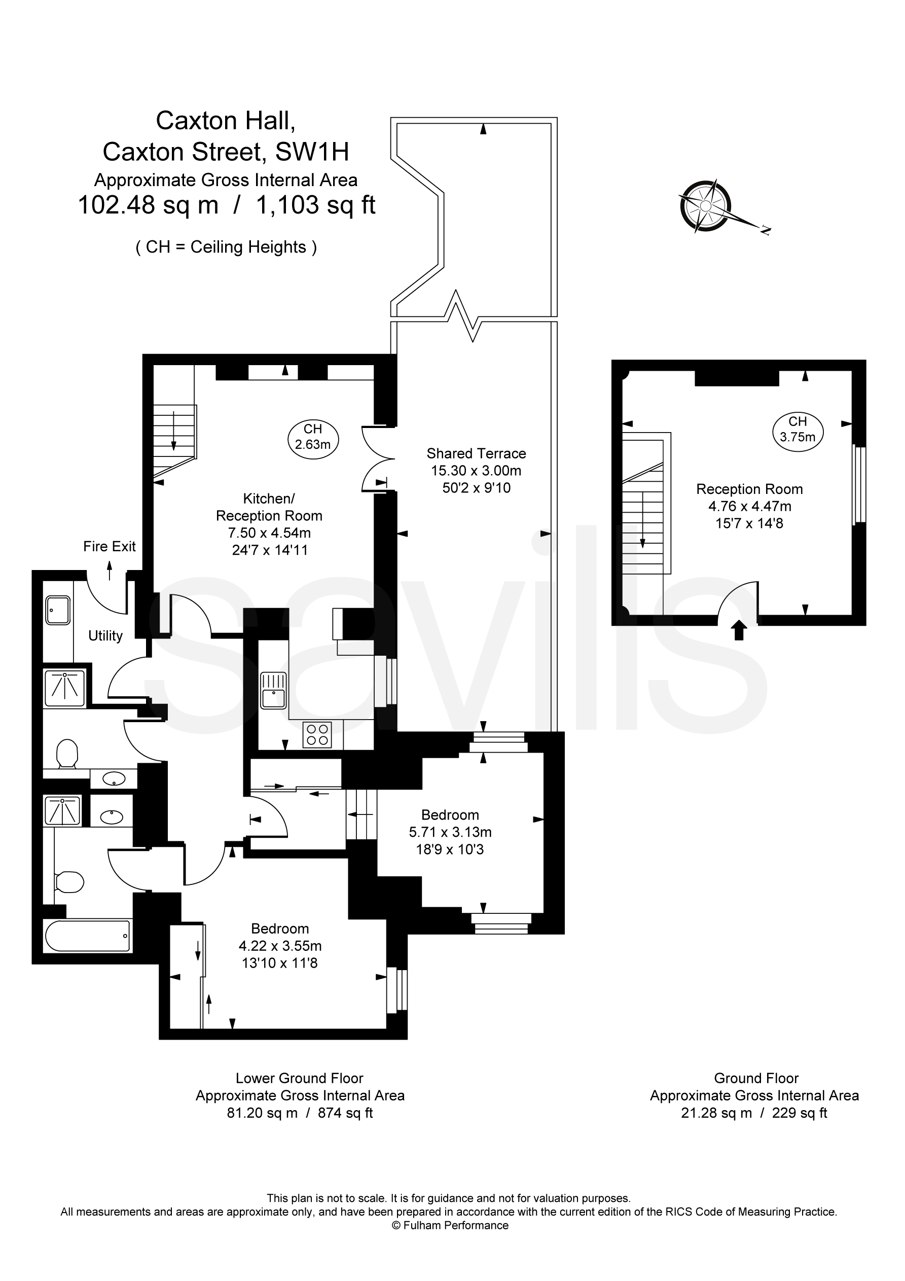 Flat 3,, Caxton Hall, St James' Park floorplan