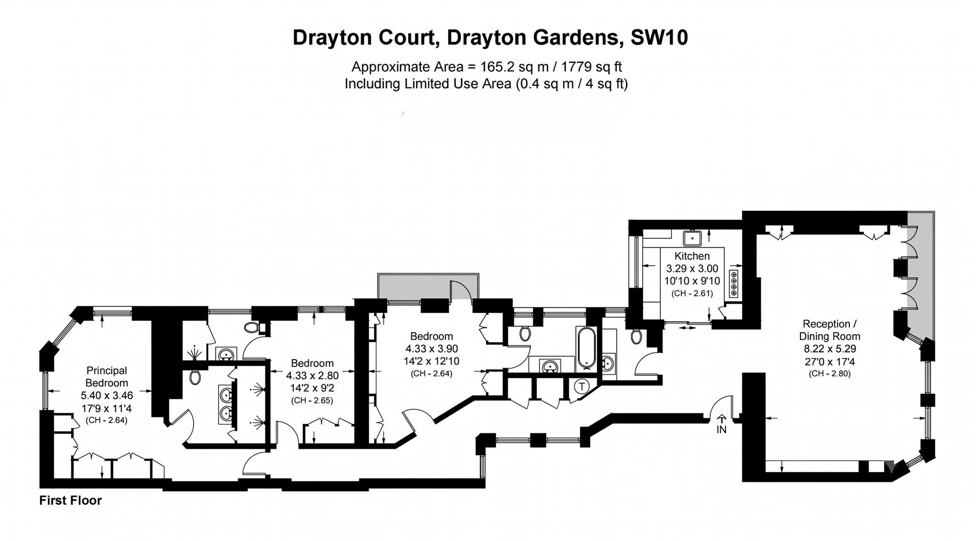 Flat 33, Drayton Court, Drayton Gardens, London floorplan