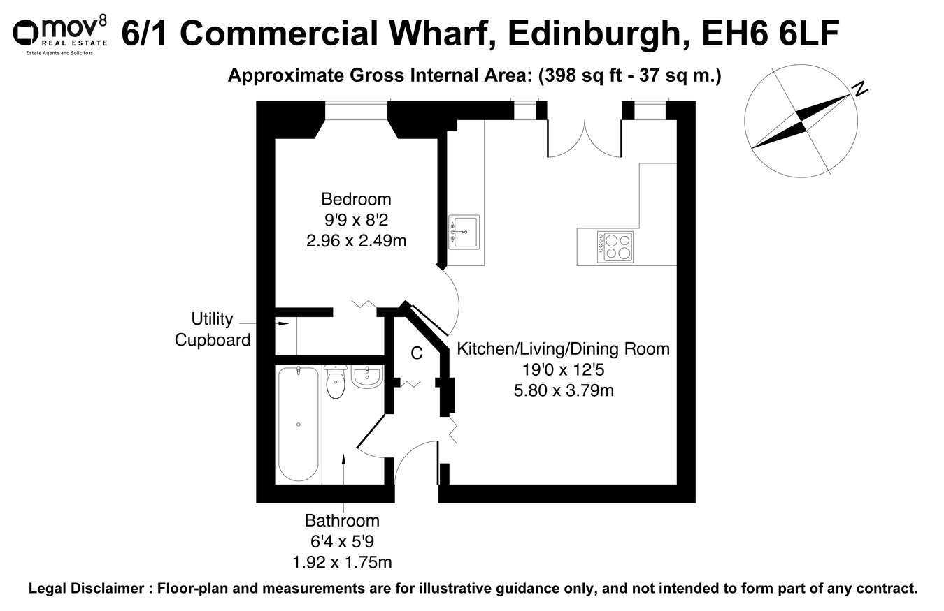 One, The Cooperage, 6 Commercial Wharf, Edinburgh floorplan
