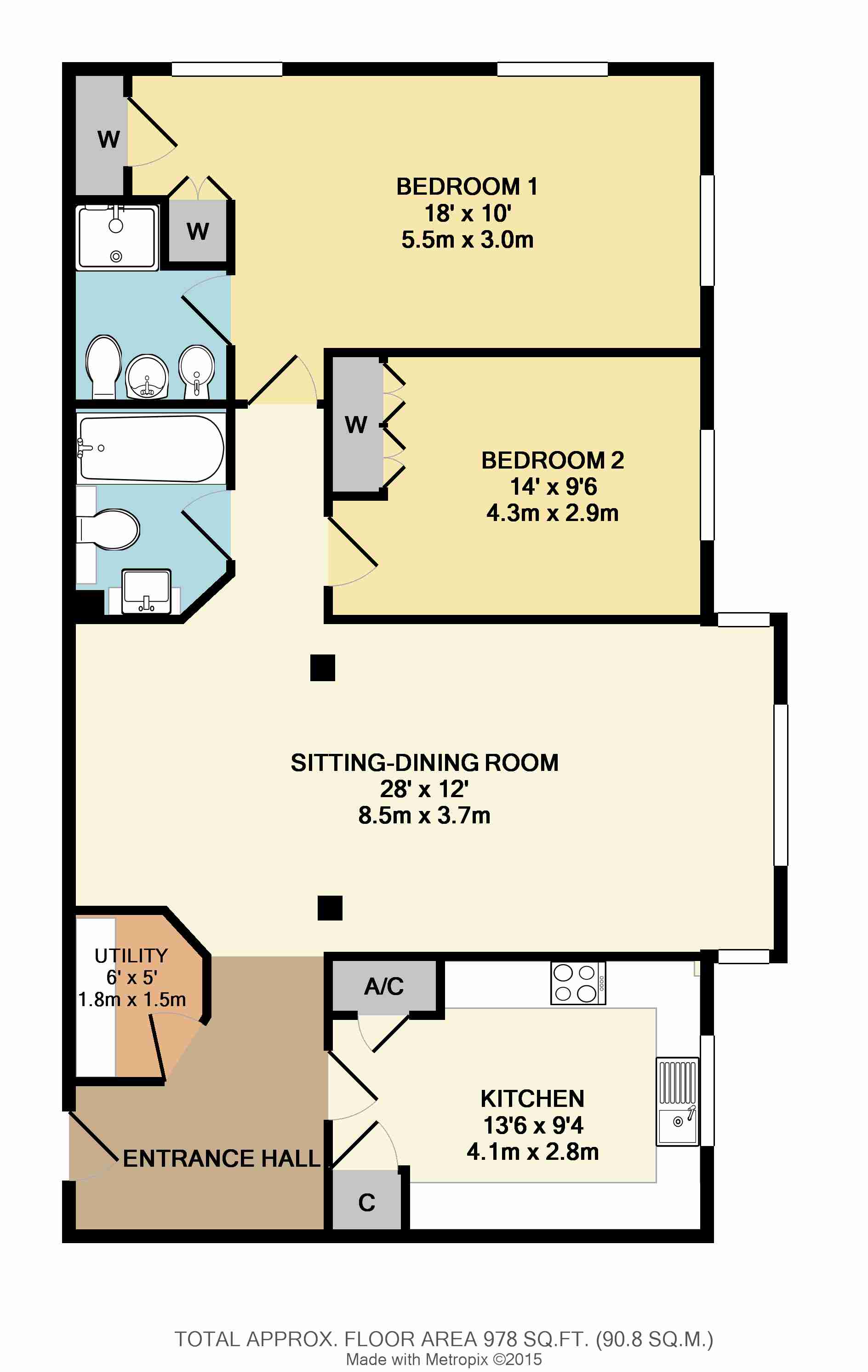 2 Bedrooms Flat for sale in St. Monicas Road, Kingswood, Tadworth KT20