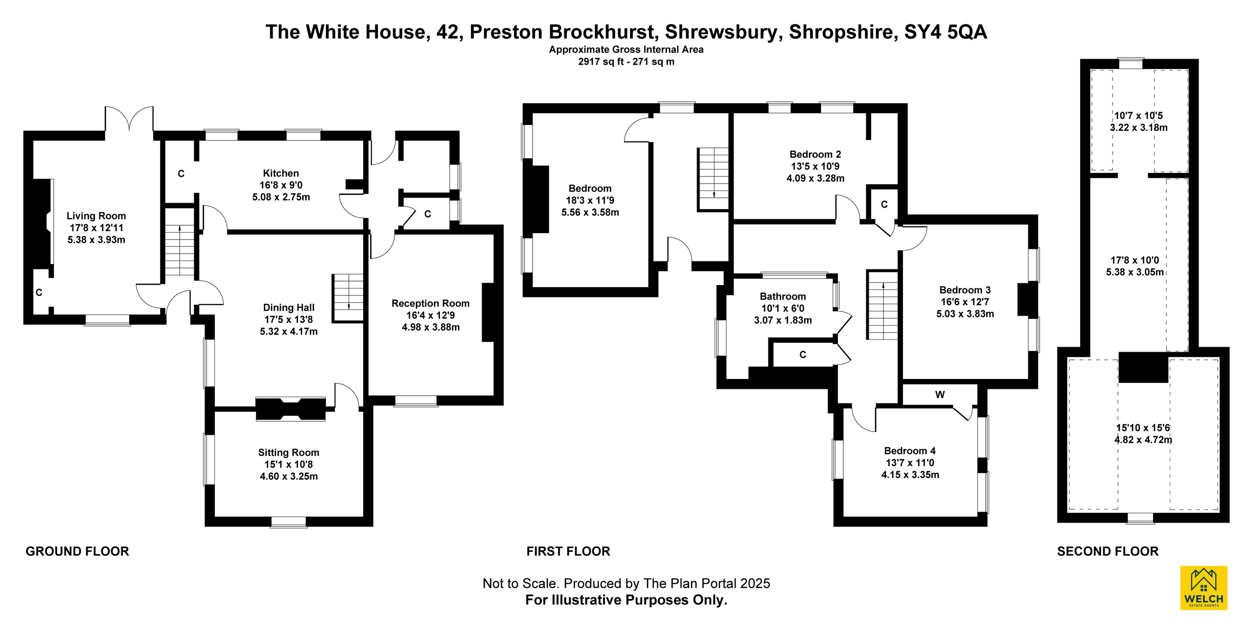 The White House, Shrewsbury floorplan