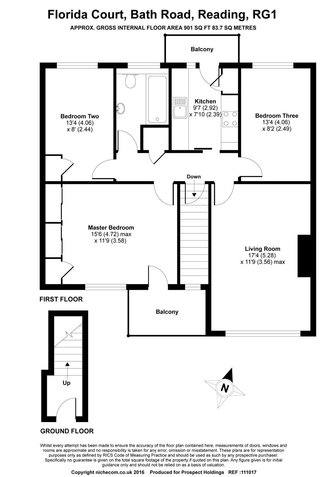 3 Bedrooms Maisonette to rent in Florida Court, Bath Road, Reading, Berkshire RG1