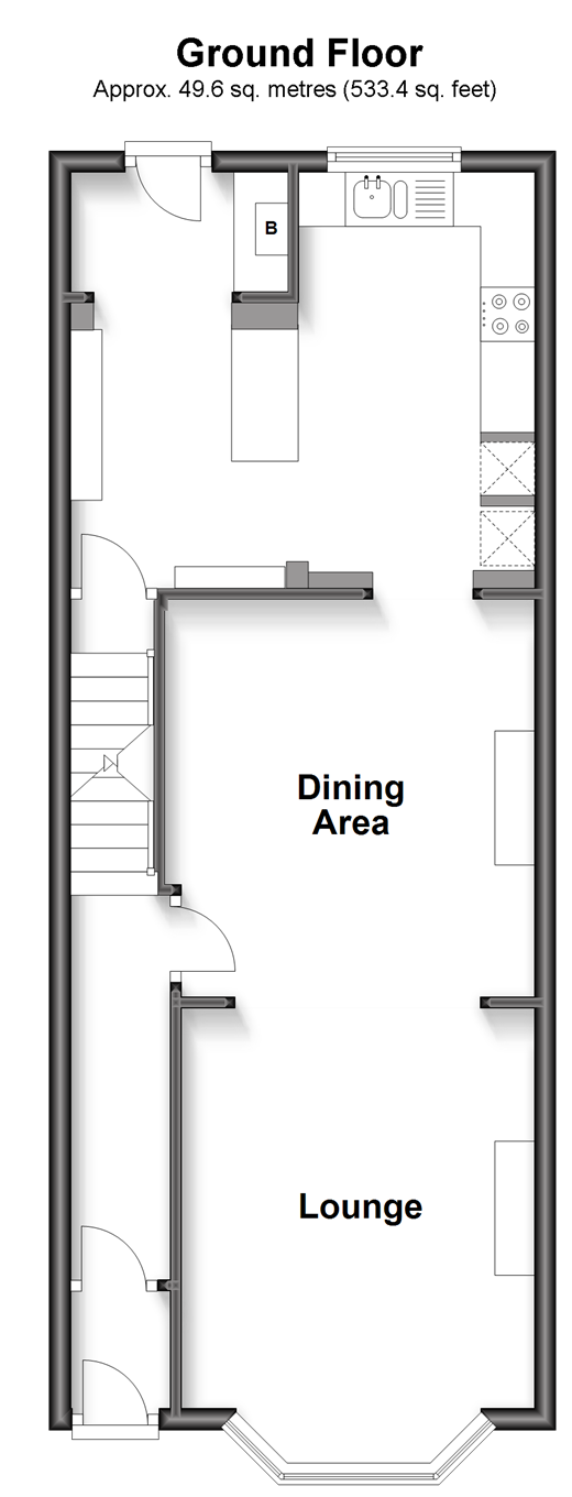 Beacon Road, Broadstairs, Kent CT10, 2 bedroom end terrace house for