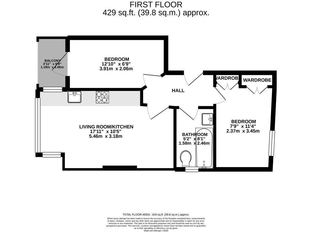 Flat 4, 70, Marlborough Hill, Harrow floorplan