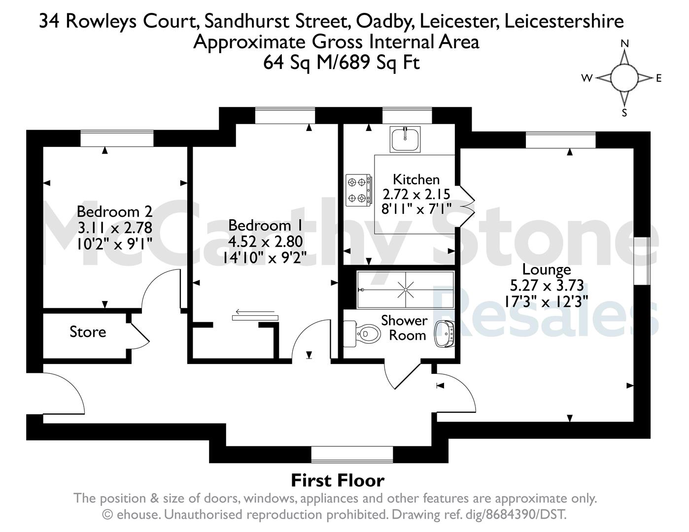 34 Rowleys Court, Sandhurst Street, Leicester floorplan