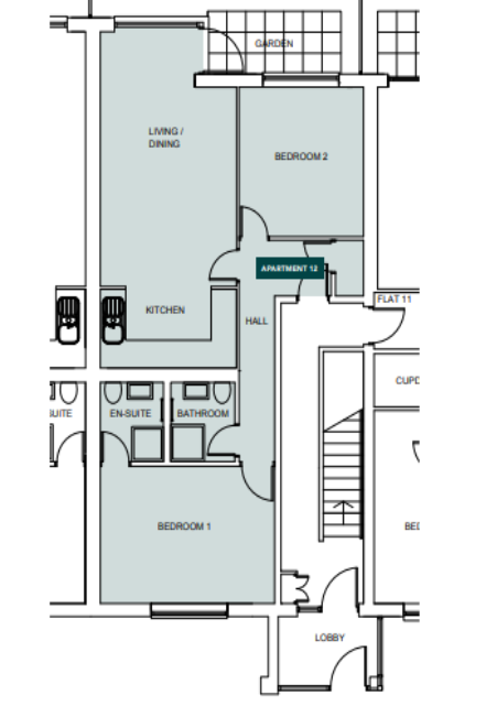 Apartment 13 The Residence,, South Road, Kent floorplan