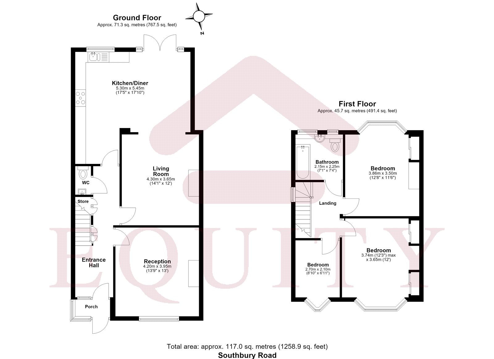 187, Southbury Road, Enfield floorplan