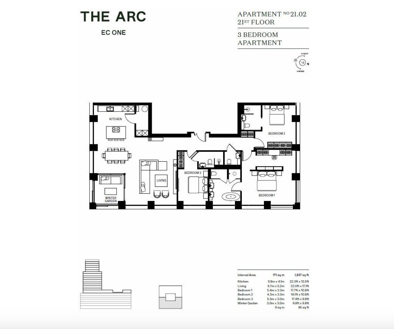 2102 The Arc The Arc,, 225 City Road, London floorplan