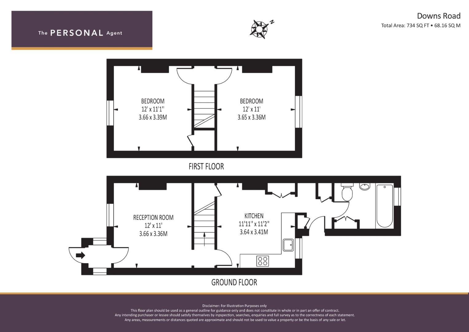 53, Downs Road, Sutton floorplan
