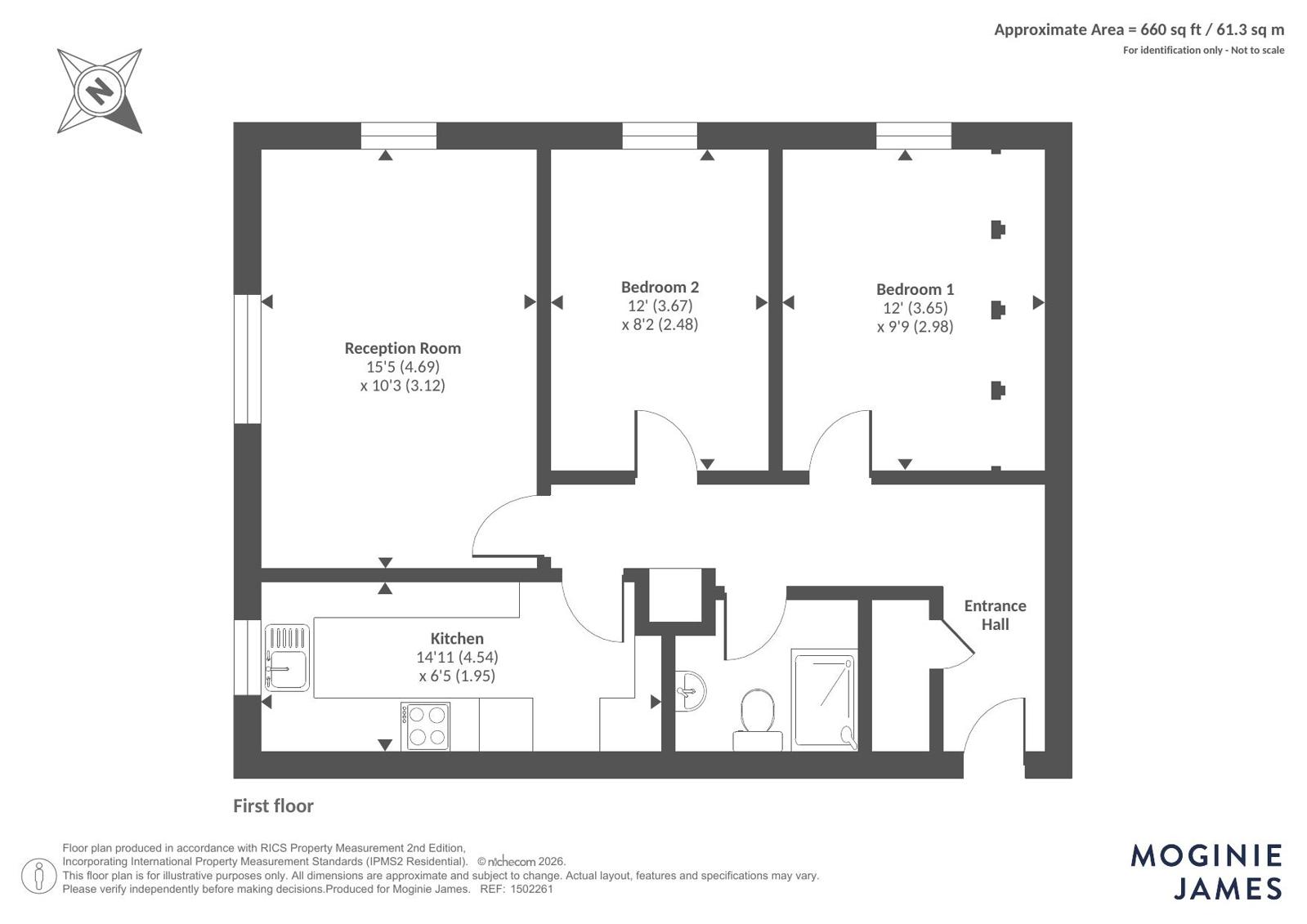 Flat 9, Redwell Court,, Ty-Gwyn Road, Cardiff floorplan