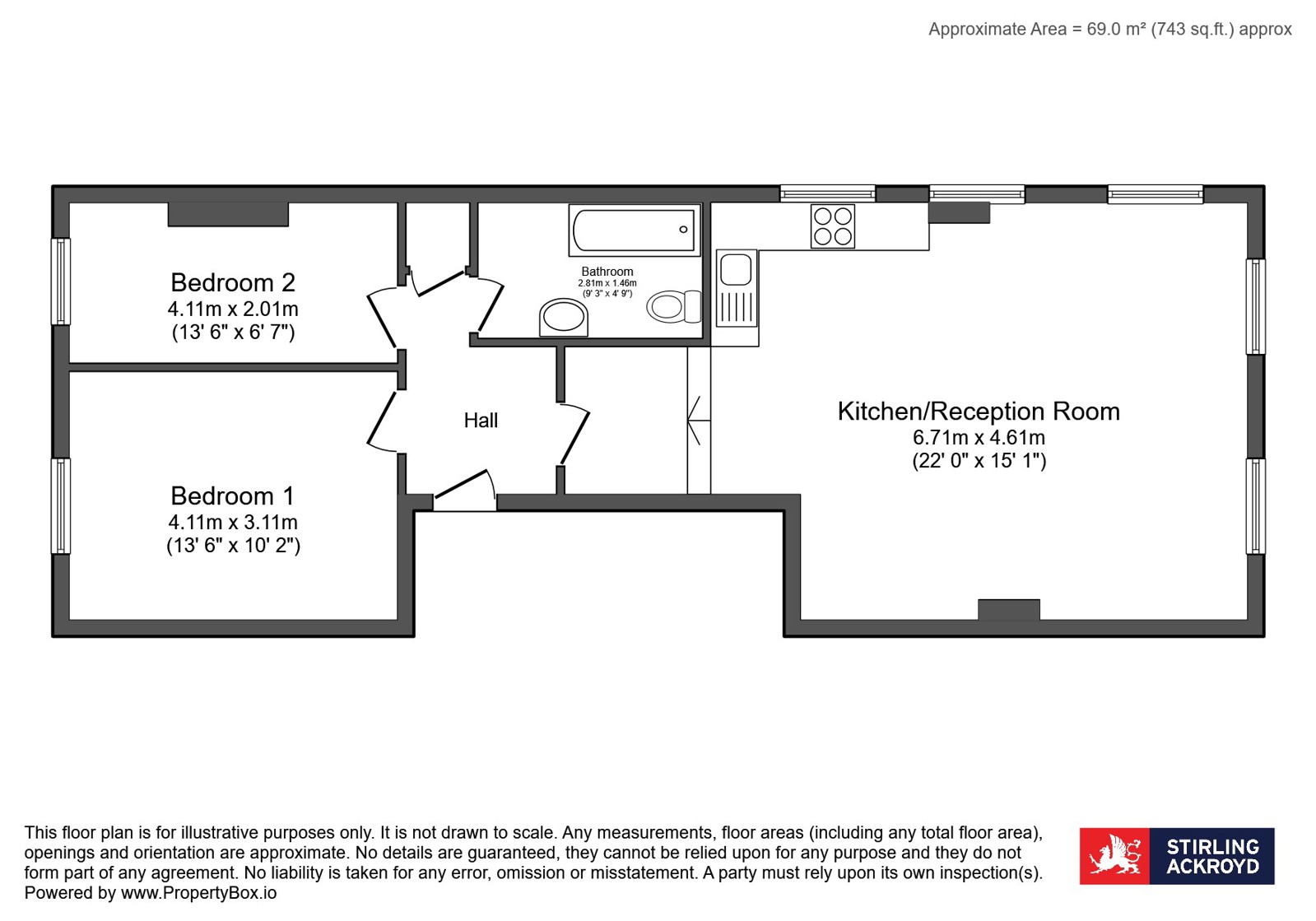 Flat 4, 4-6, Peterborough Road, Harrow floorplan