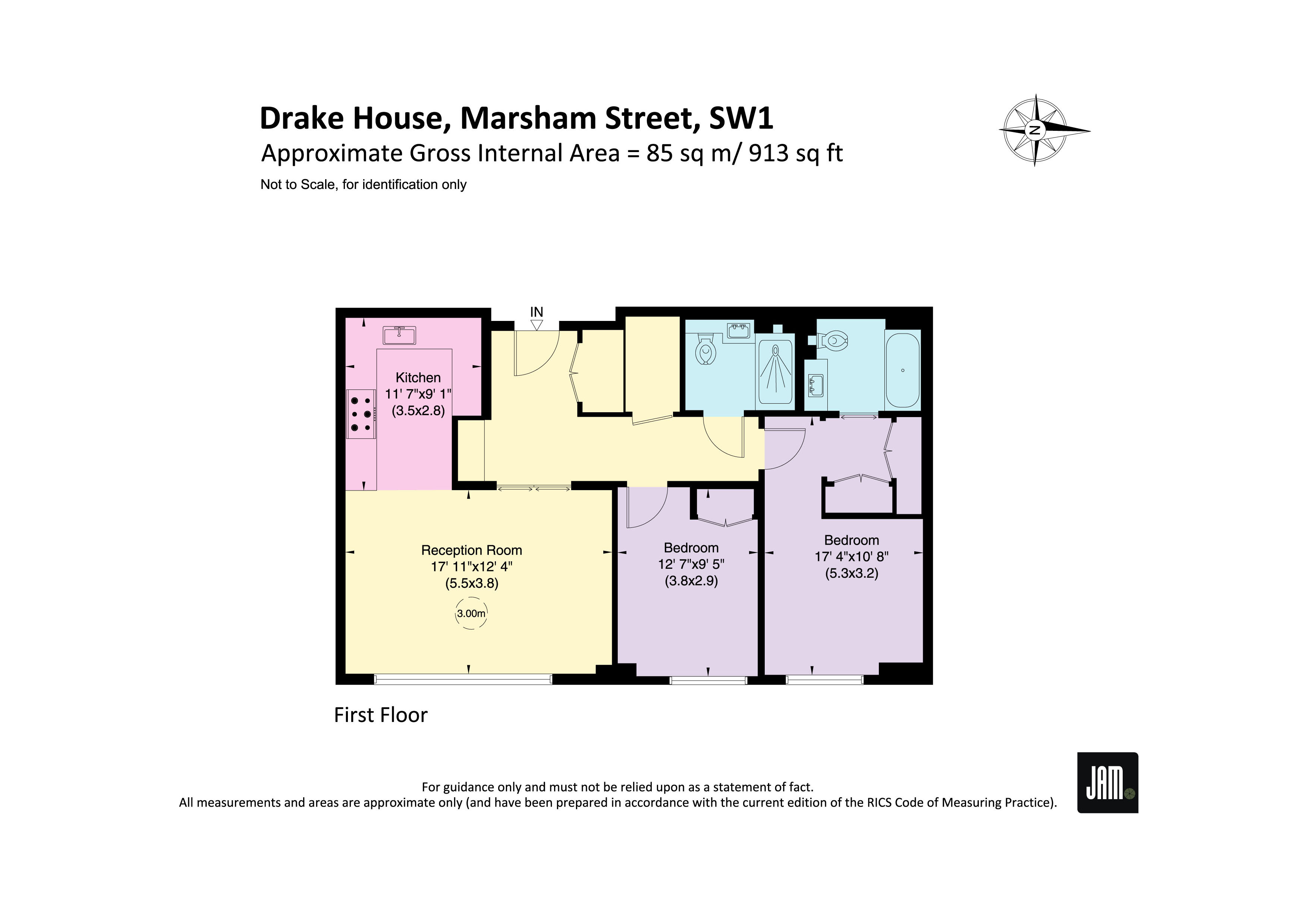 Flat 4, Drake House, London floorplan