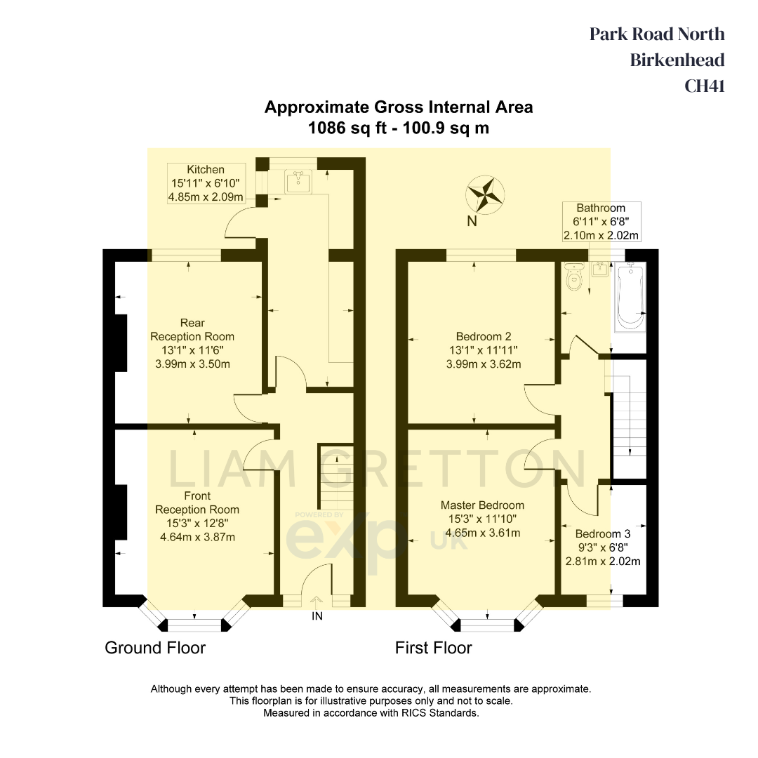204, Park Road North, Birkenhead floorplan