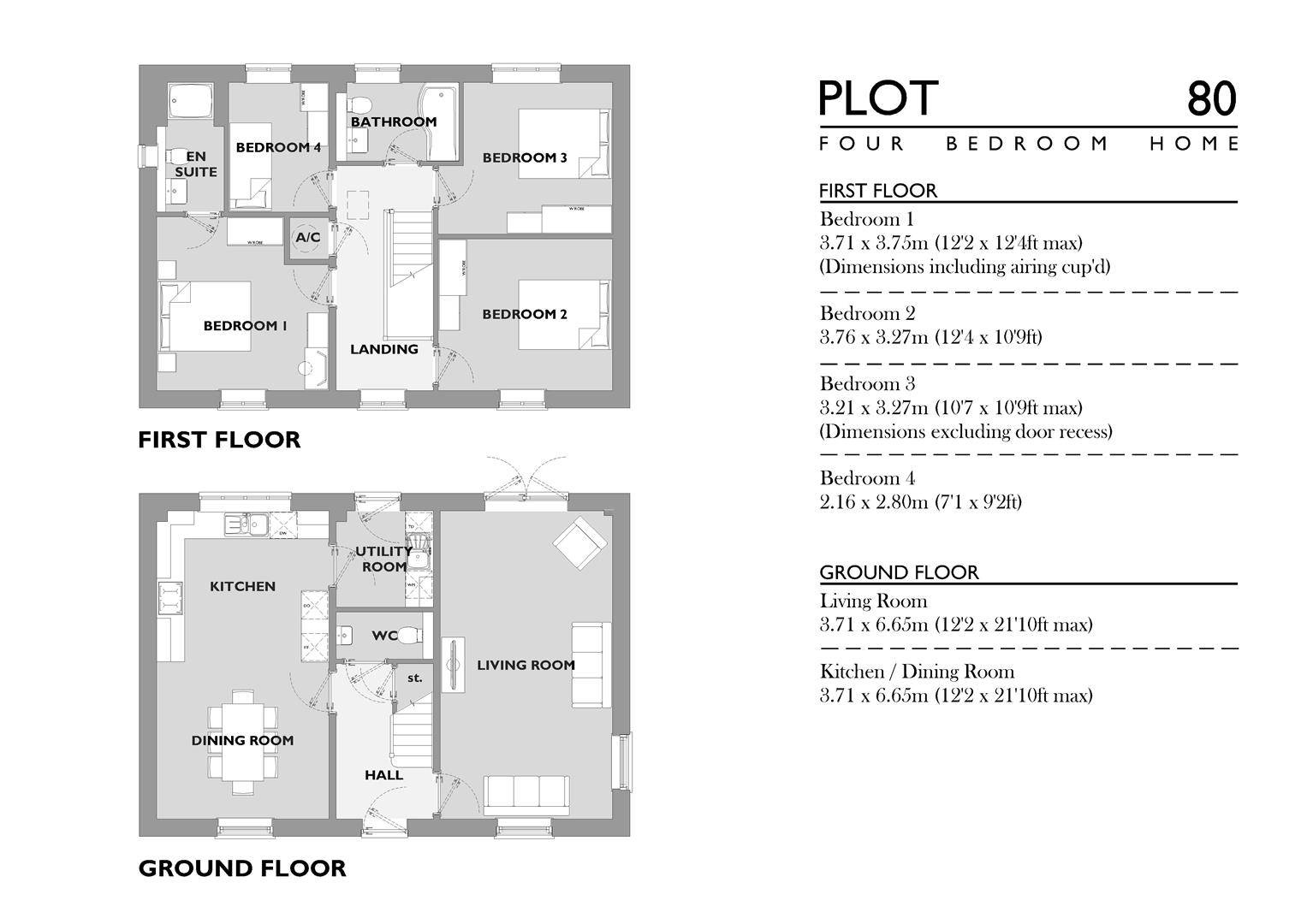 Plot 80, 2, Steward Road, Weymouth floorplan