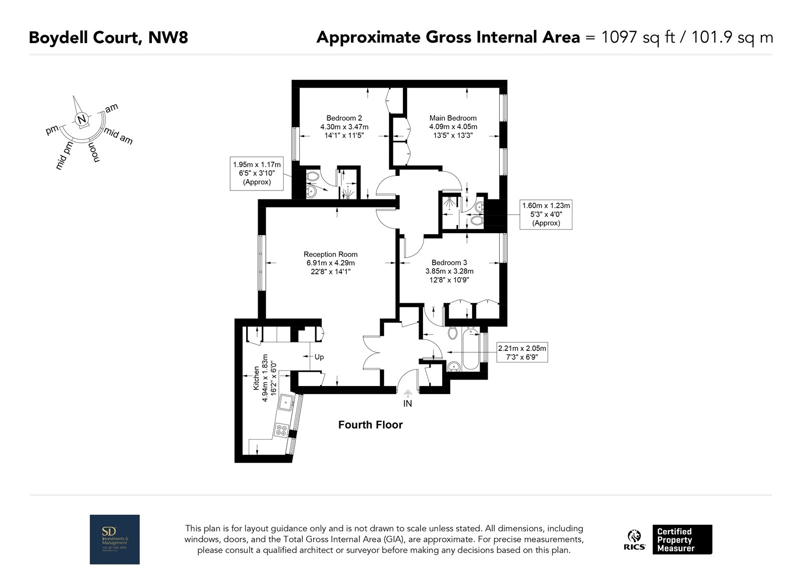 Flat 92, Boydell Court,, St. Johns Wood Park, London floorplan