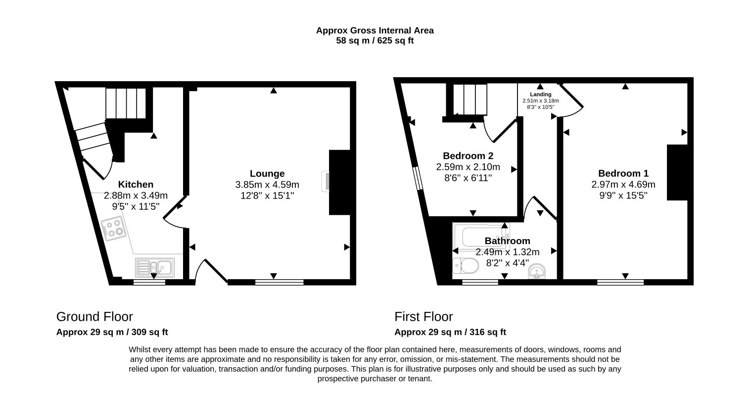 1, Beacon Street, Bradford floorplan