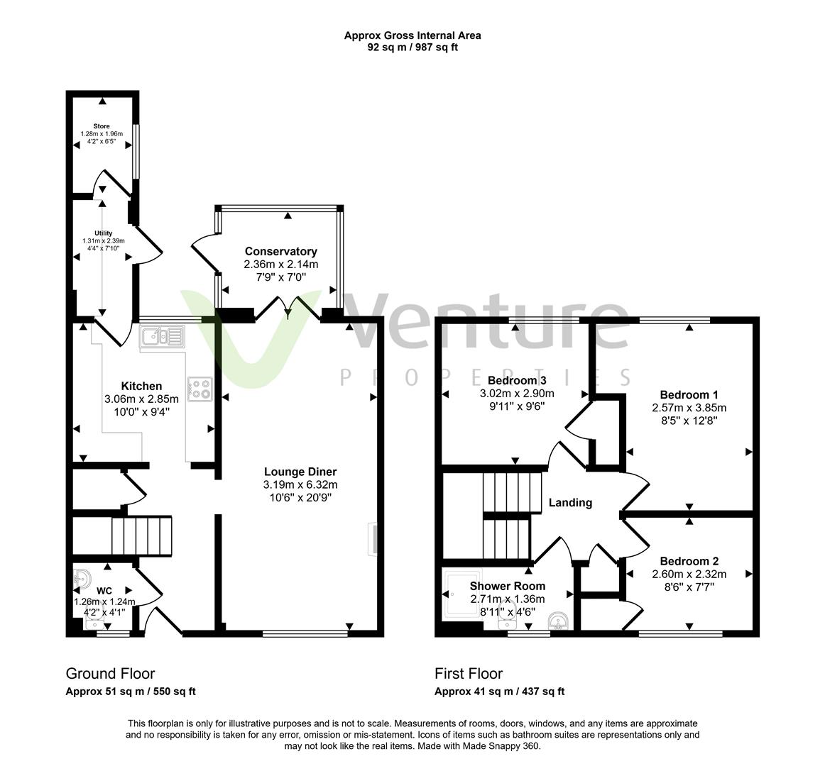 8, Dinsdale Close, Darlington floorplan