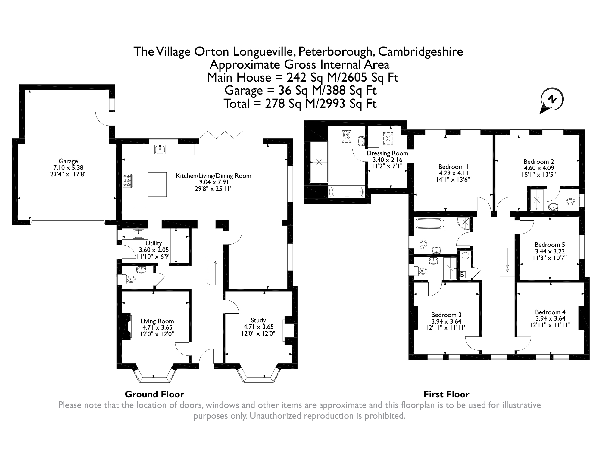 The Village, Orton Longueville, Peterborough PE2, 5 bedroom detached