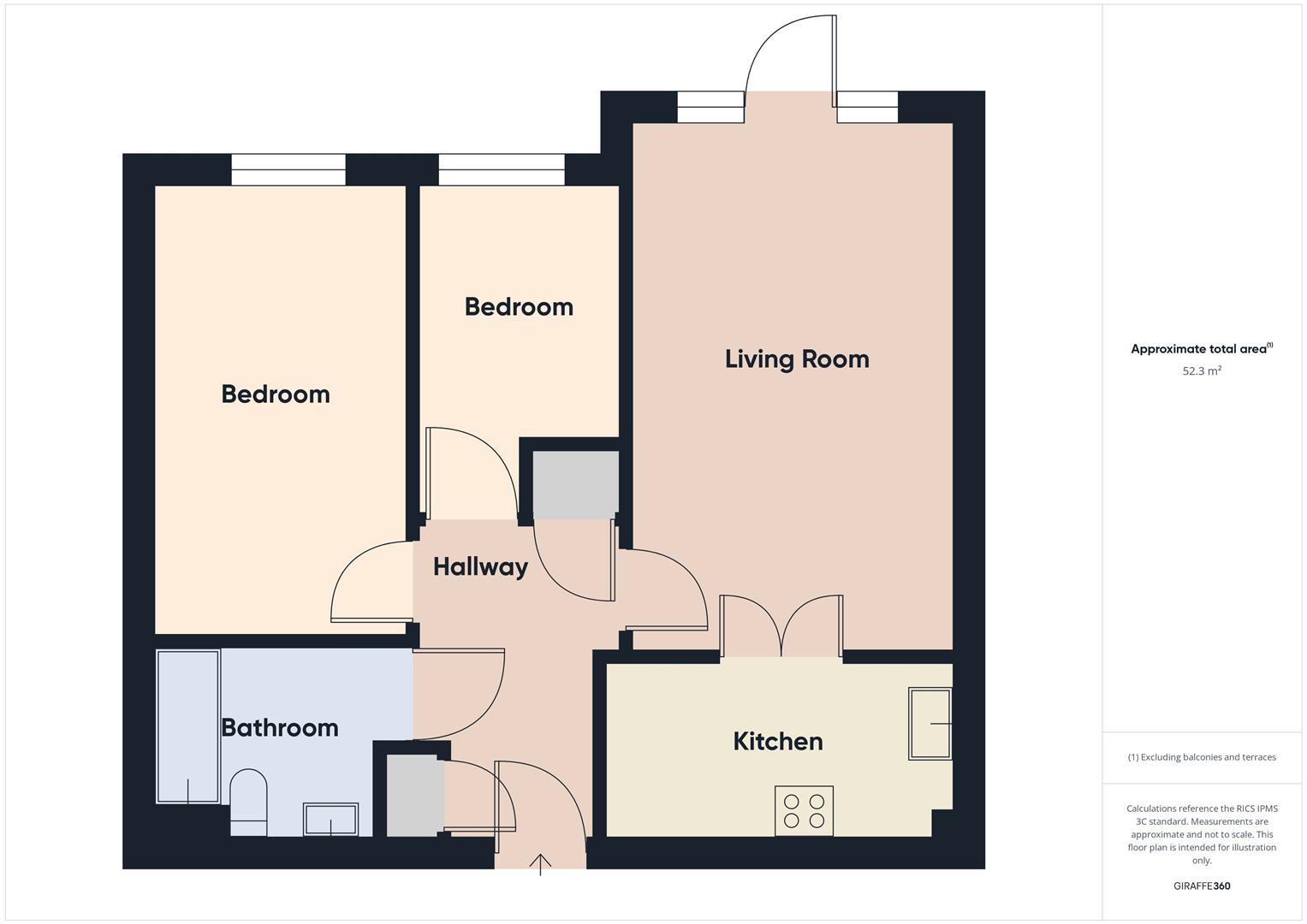 Flat 5 Pemberton Court, 101 Southbury Road, Enfield floorplan