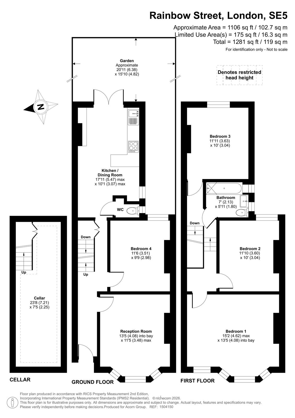 23, Rainbow Street, London floorplan
