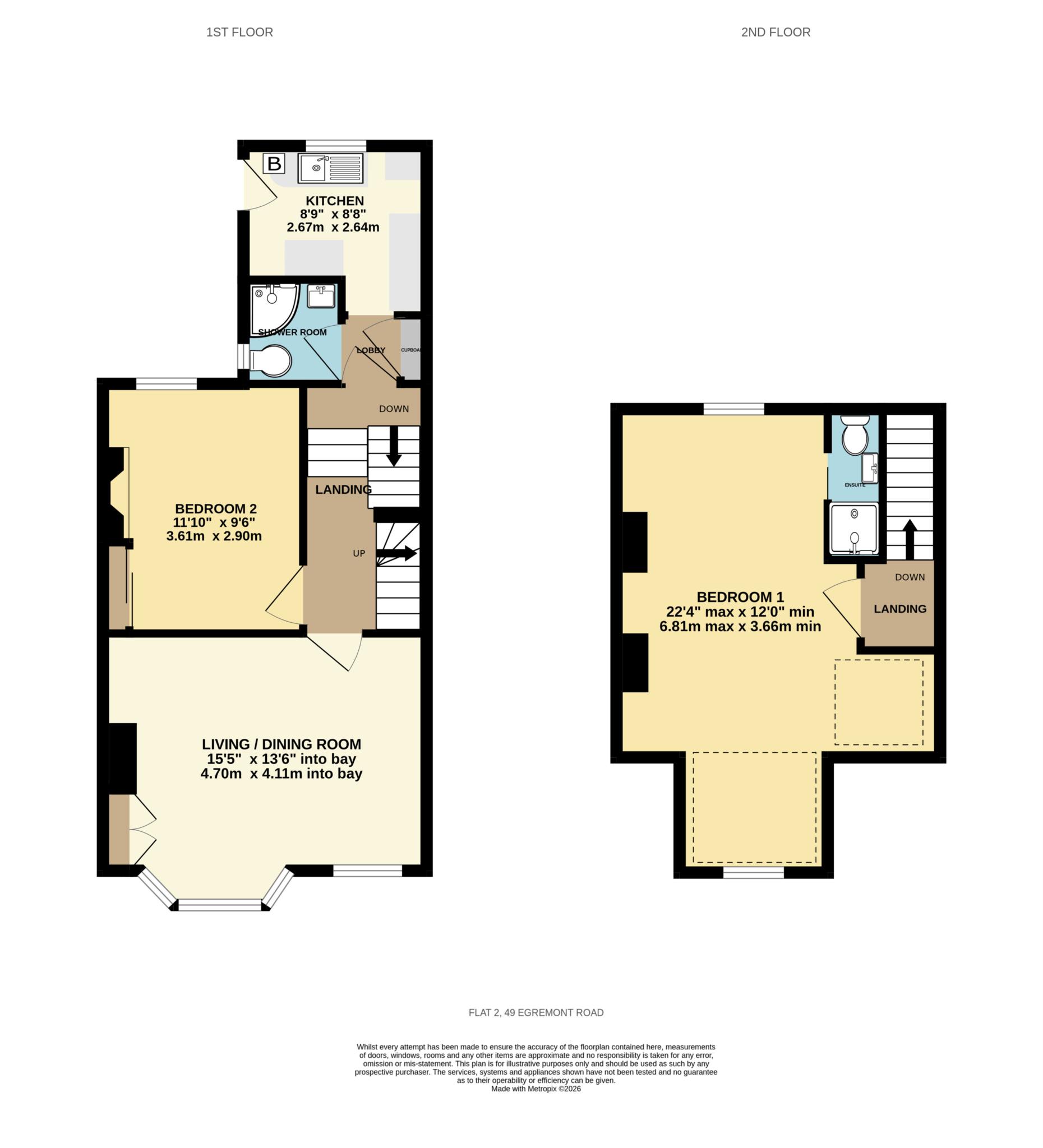 Flat 2, Egremont Road, Exmouth floorplan