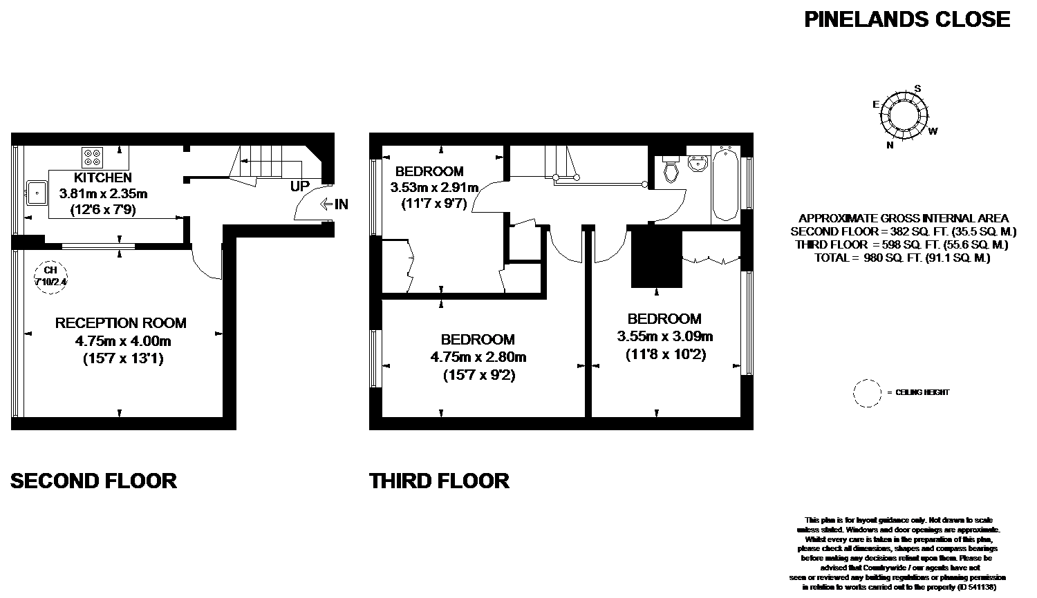 3 Bedrooms Flat for sale in Pinelands Close, St. Johns Park, London SE3