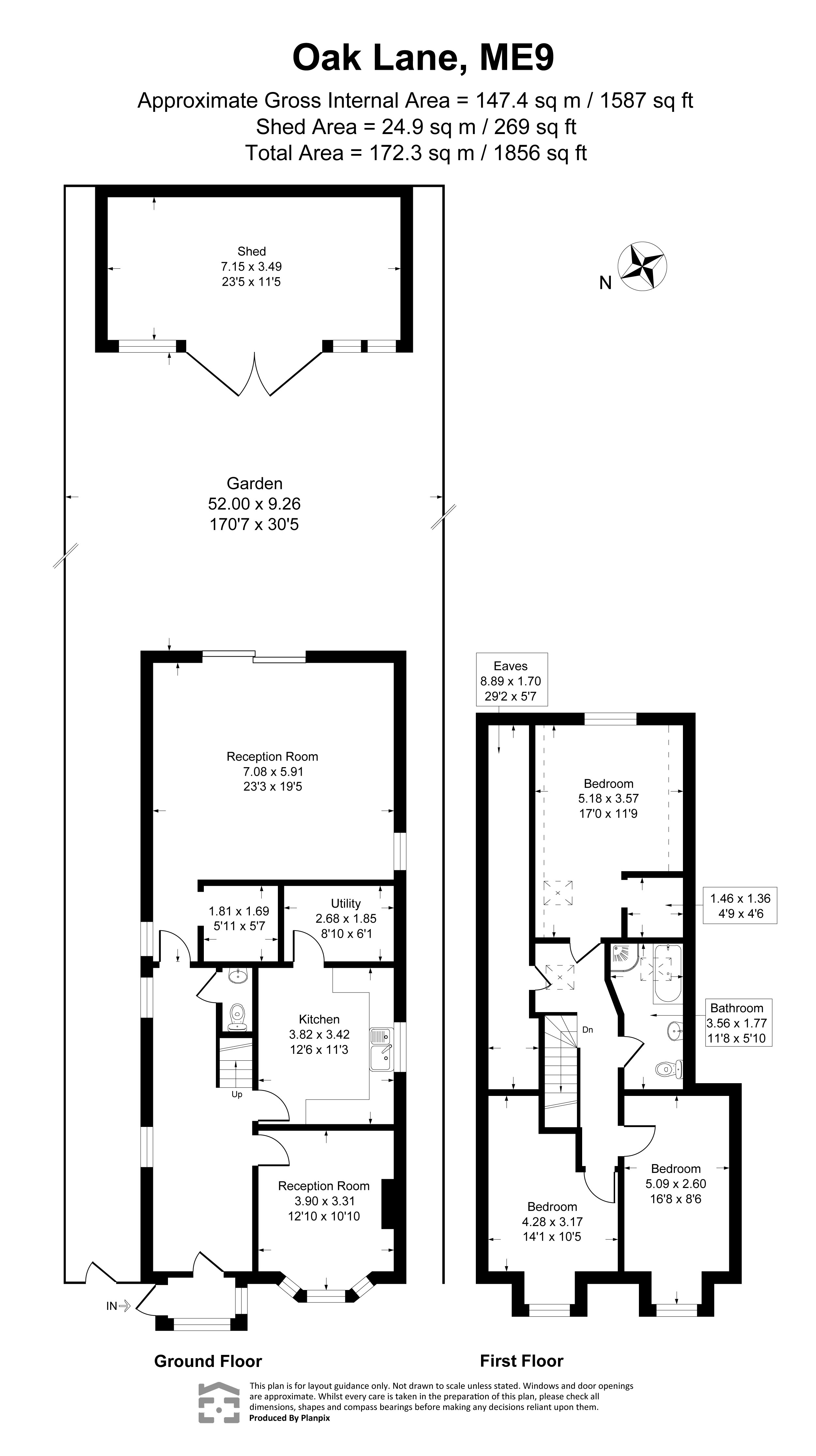 93, Oak Lane, Sittingbourne floorplan