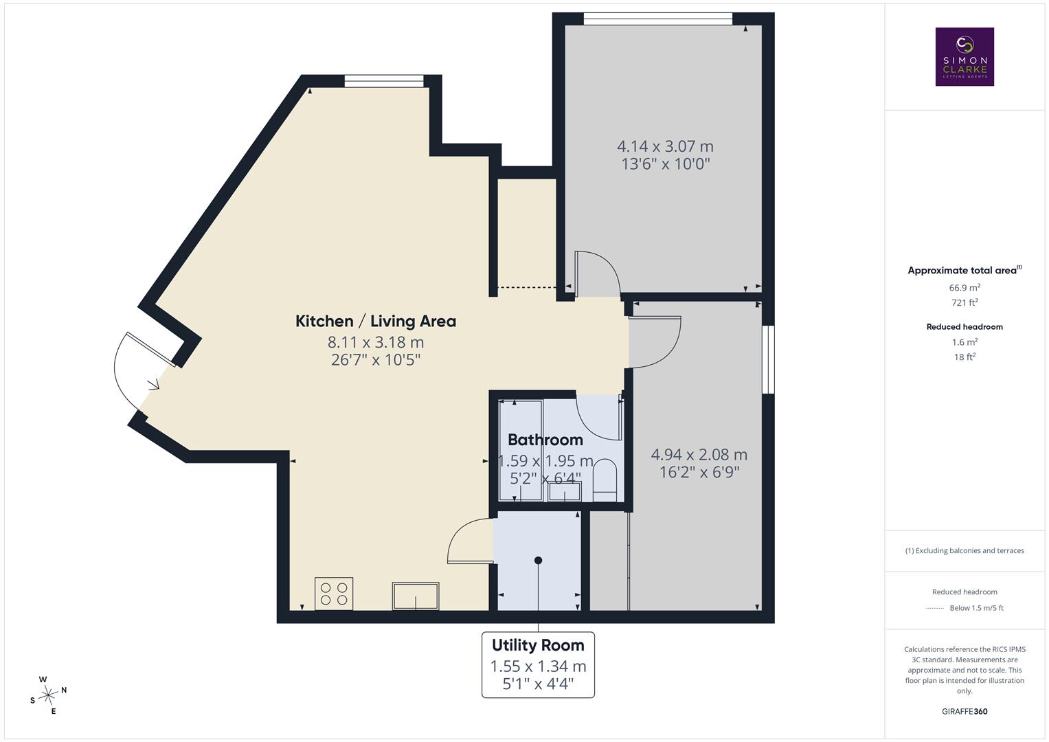 Flat 2, 96A, Weirdale Avenue, London floorplan