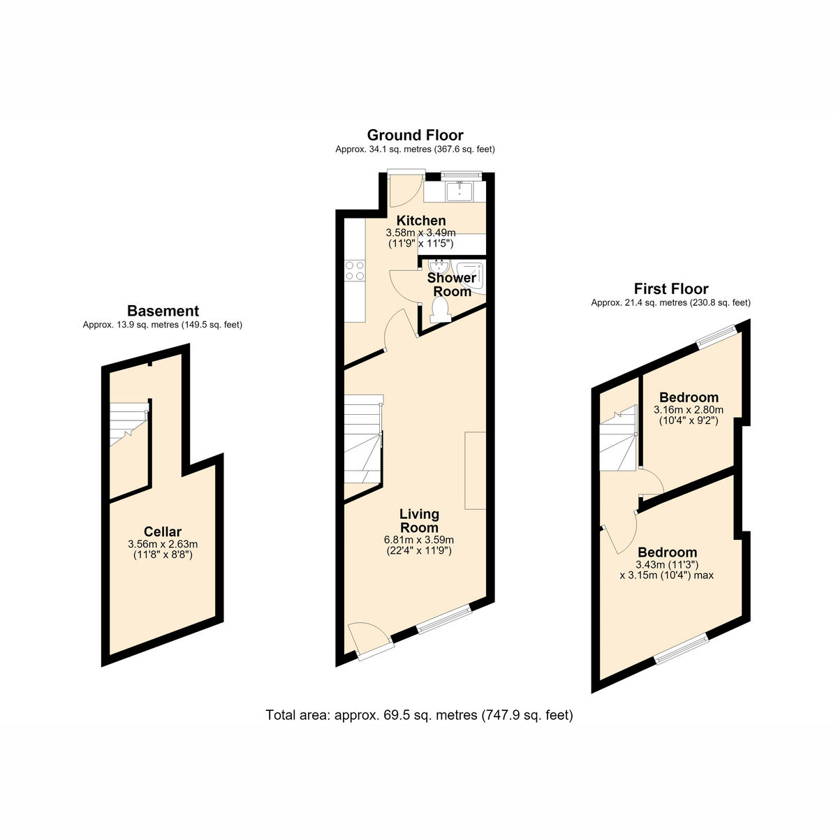 71, Belle Vue Road, Shrewsbury floorplan