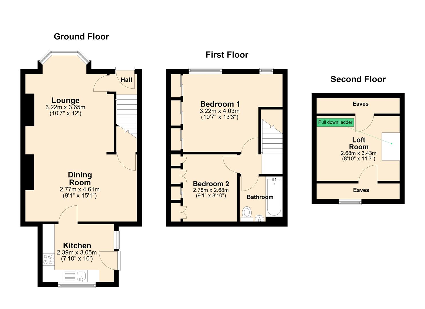 52, New Village Road, Cottingham floorplan