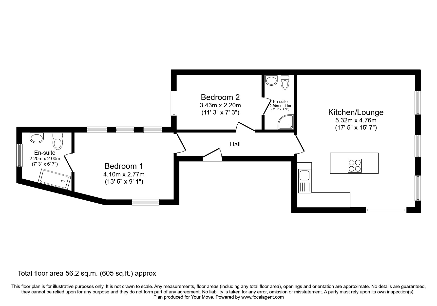 Flat A, 28, Oswald Road, Shropshire floorplan