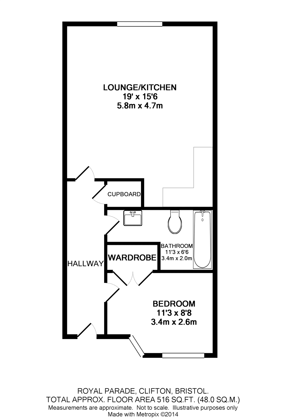 1 Bedrooms Flat to rent in Royal Parade, 2-7 Elmdale Road, Bristol, Somerset BS8