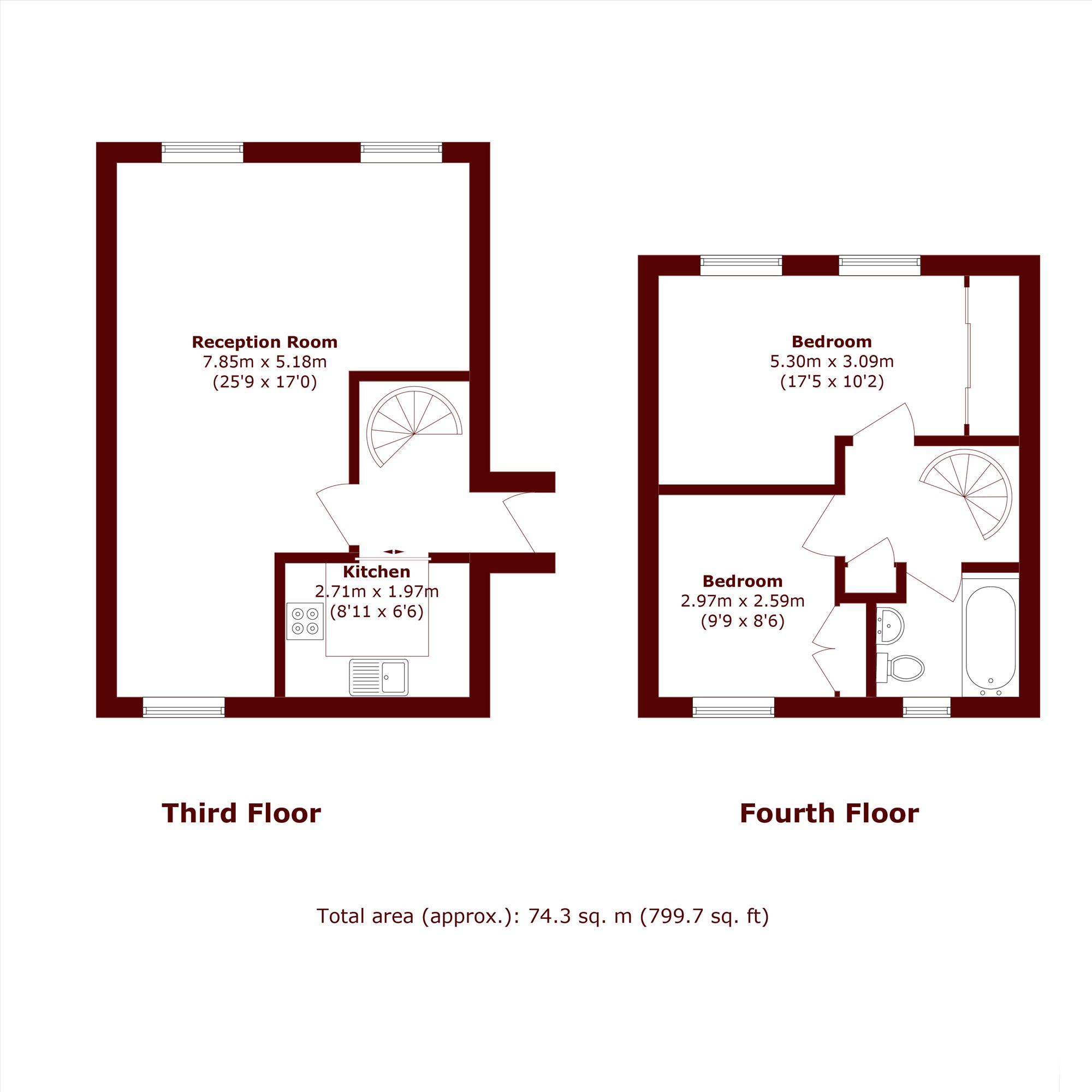Flat 12, 161, Gloucester Place, London floorplan