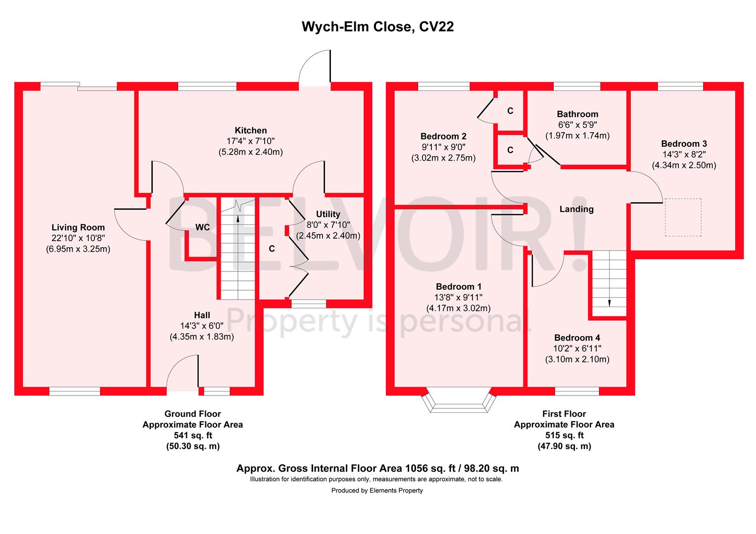 16, Wych-Elm Close, Rugby floorplan