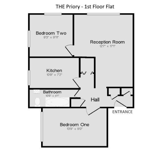 2 Bedrooms Flat to rent in The Priory, Epsom Road, Croydon CR0