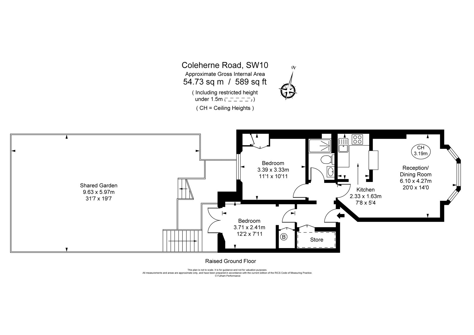 Coleherne Road, Earls Court, London SW10, 2 bedroom flat to rent