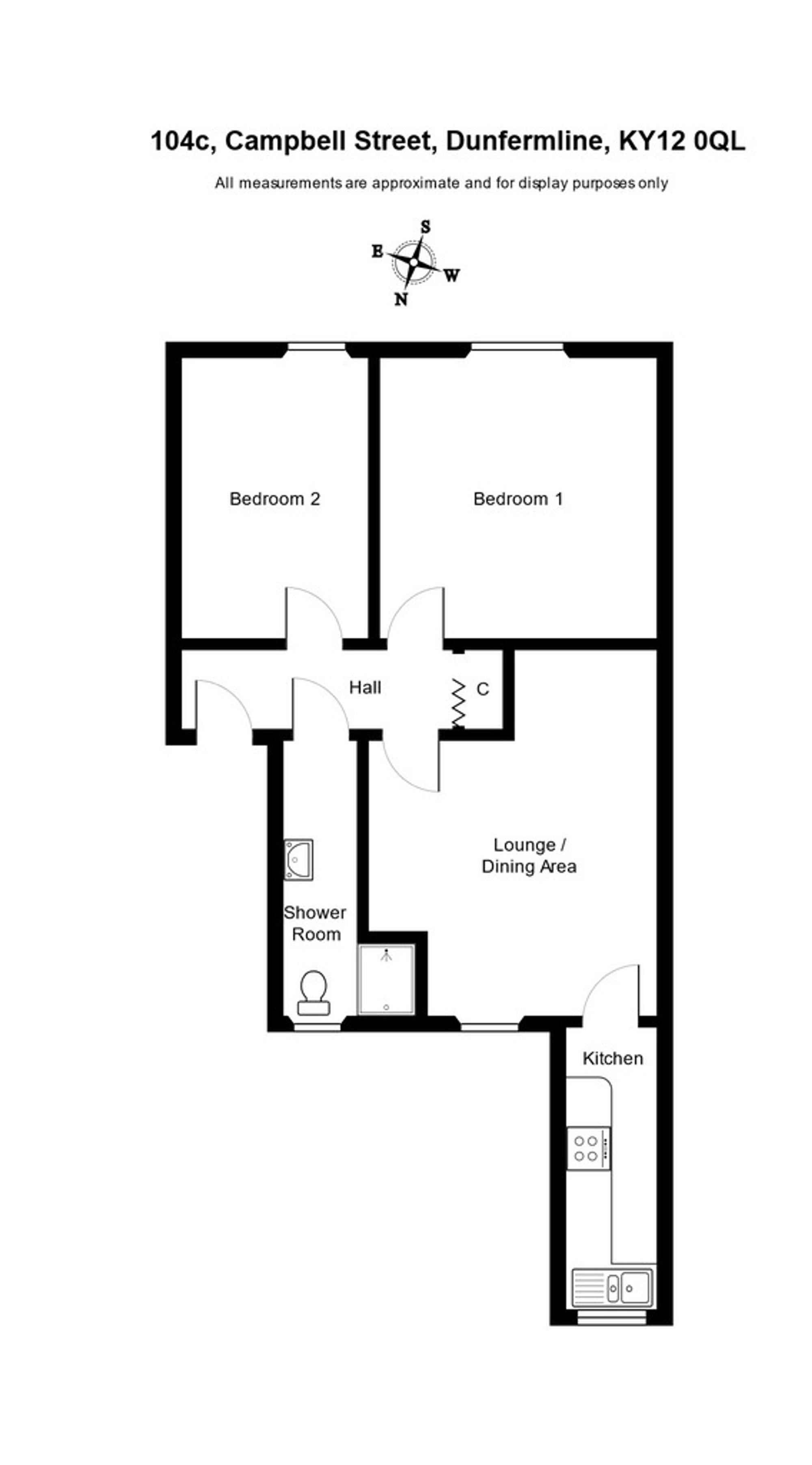 2 bed flat for sale in Campbell Street, Dunfermline KY12 68510621