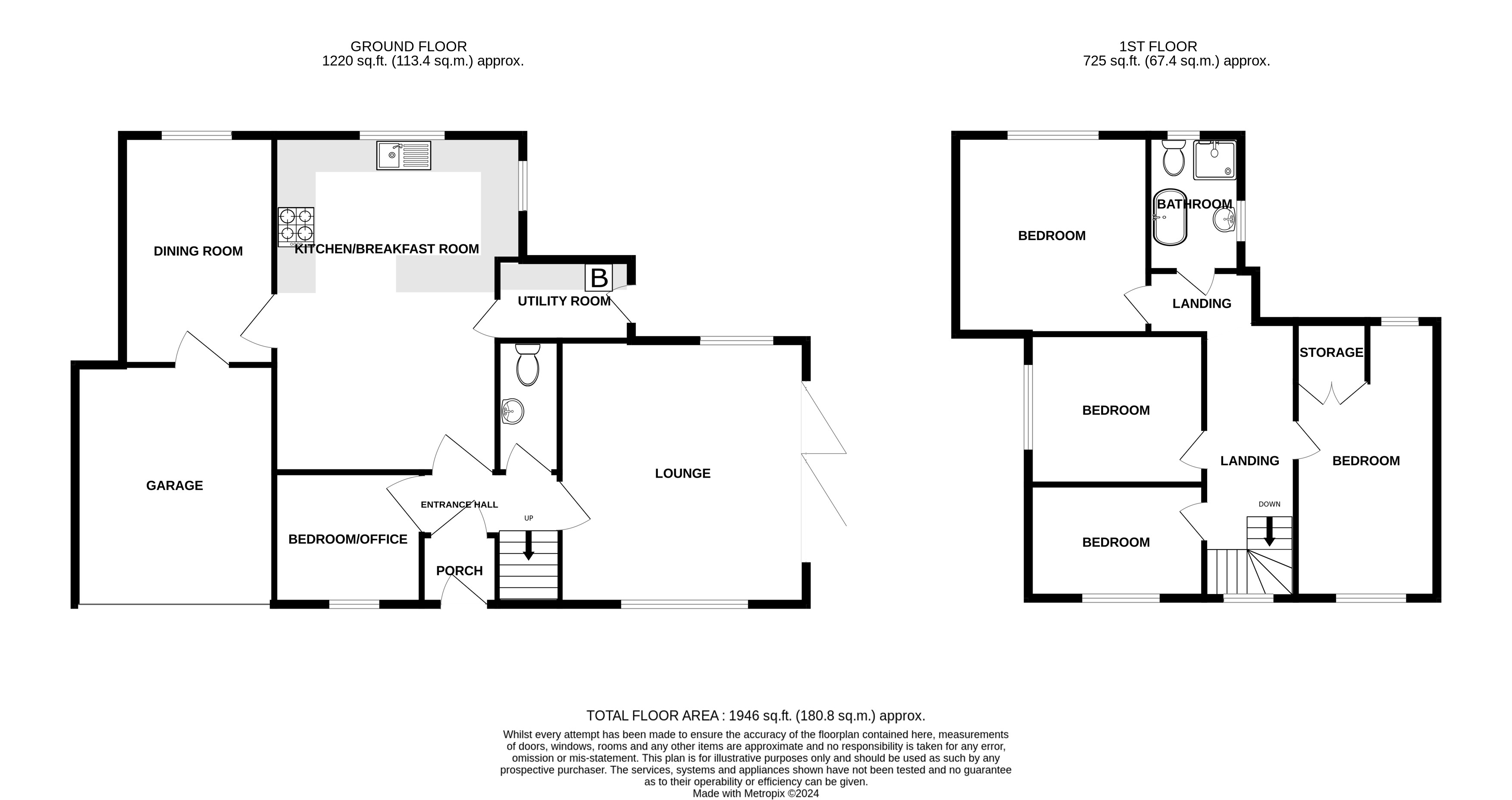 17, James Gardens, Clacton-on-Sea floorplan