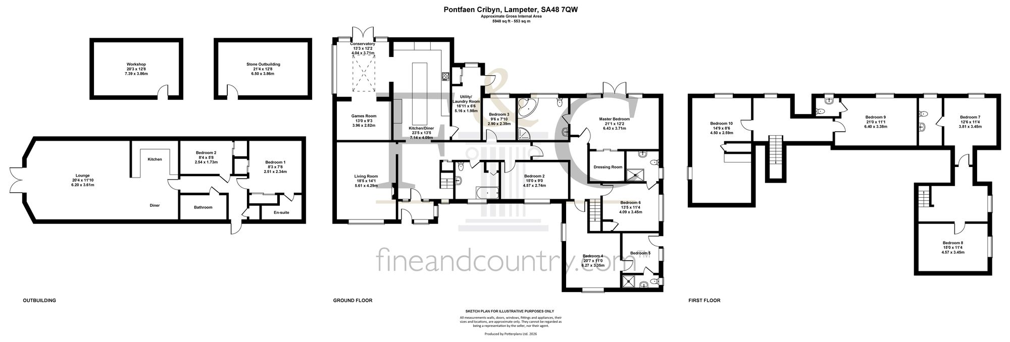 Pontfaen, Lampeter floorplan