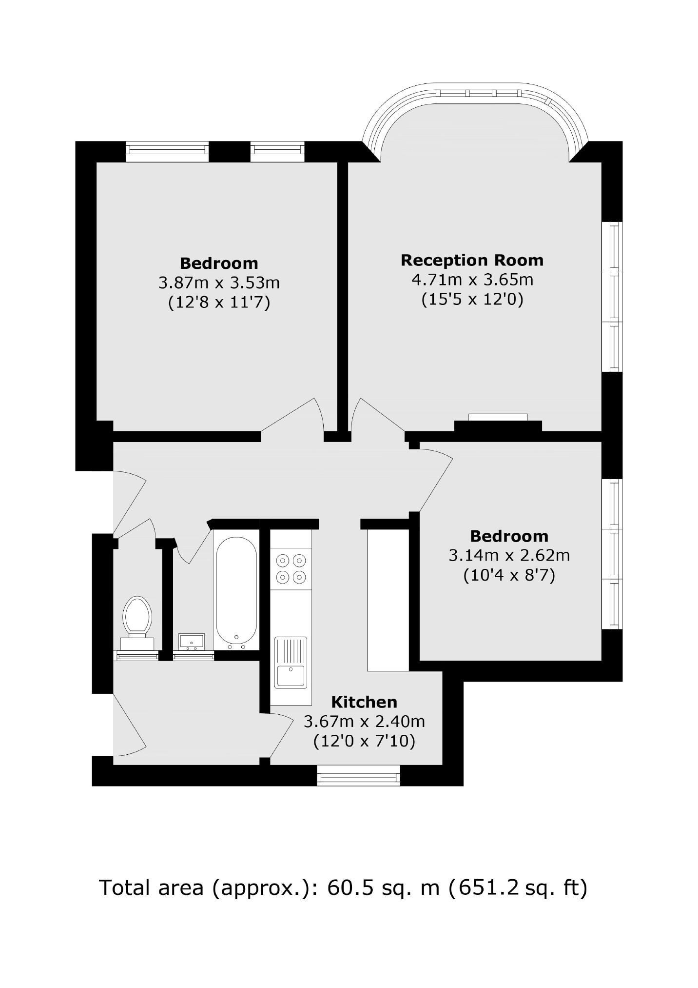 Flat 11, Cresta Court, Hanger Lane, London floorplan
