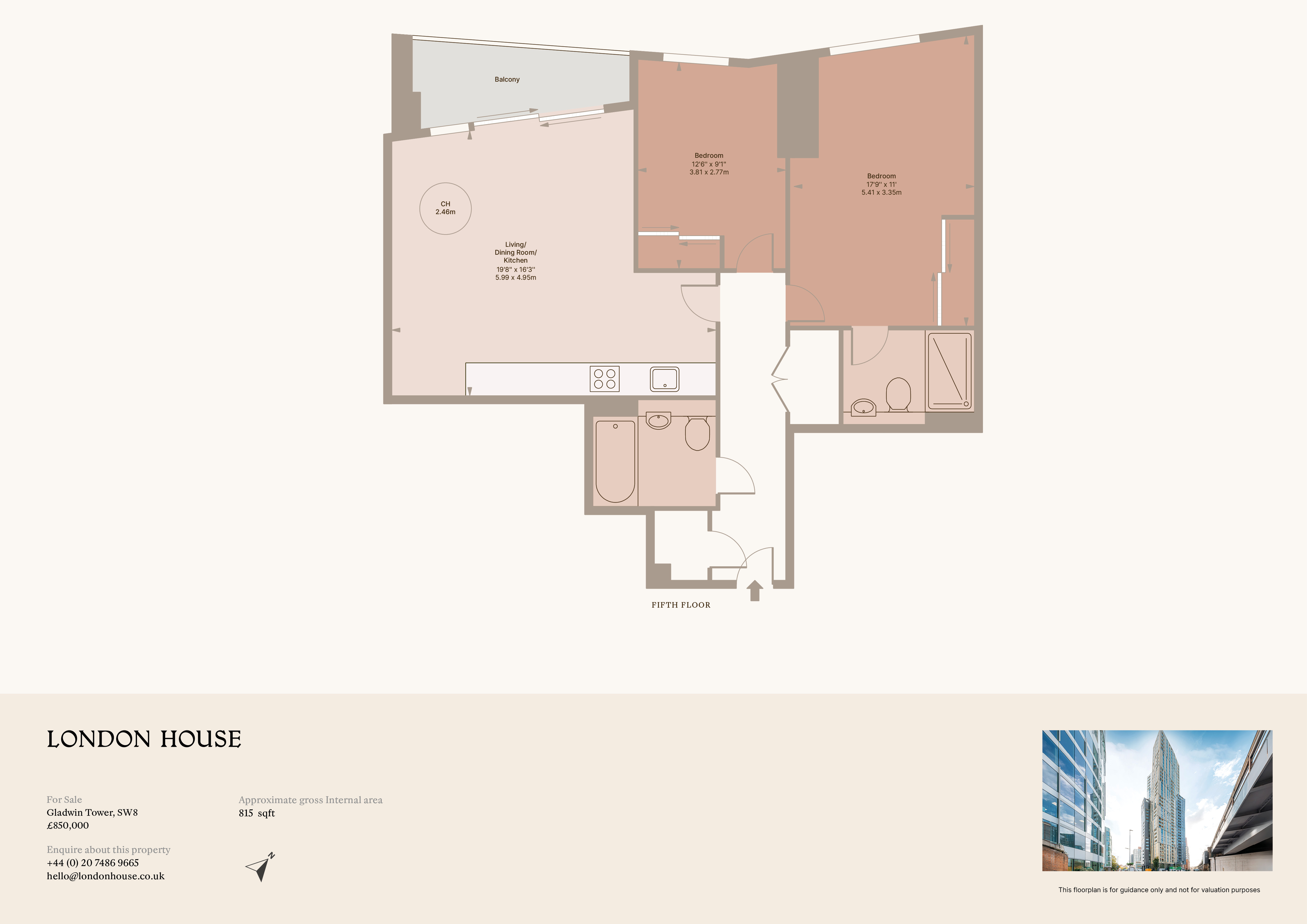 31, Gladwin Tower, Nine Elms floorplan