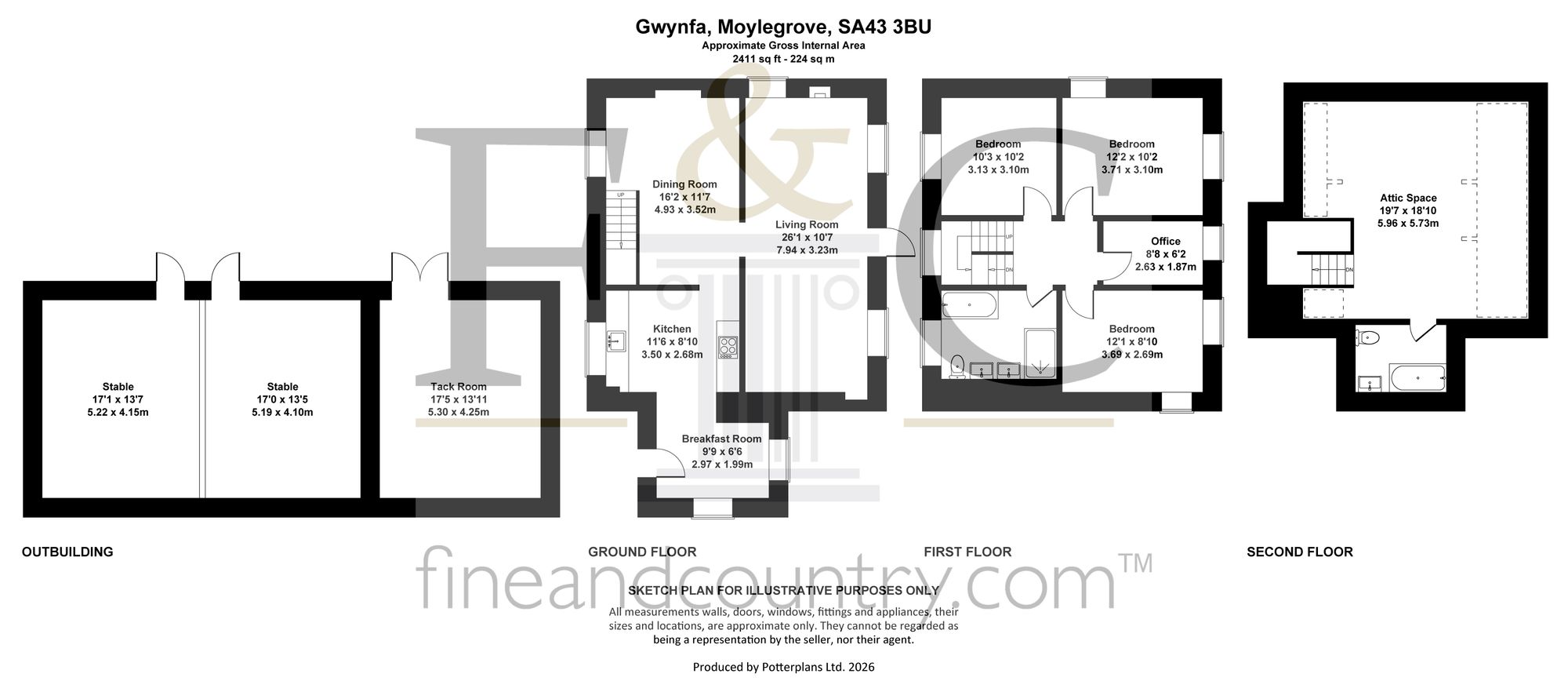 Gwynfa, Cardigan floorplan