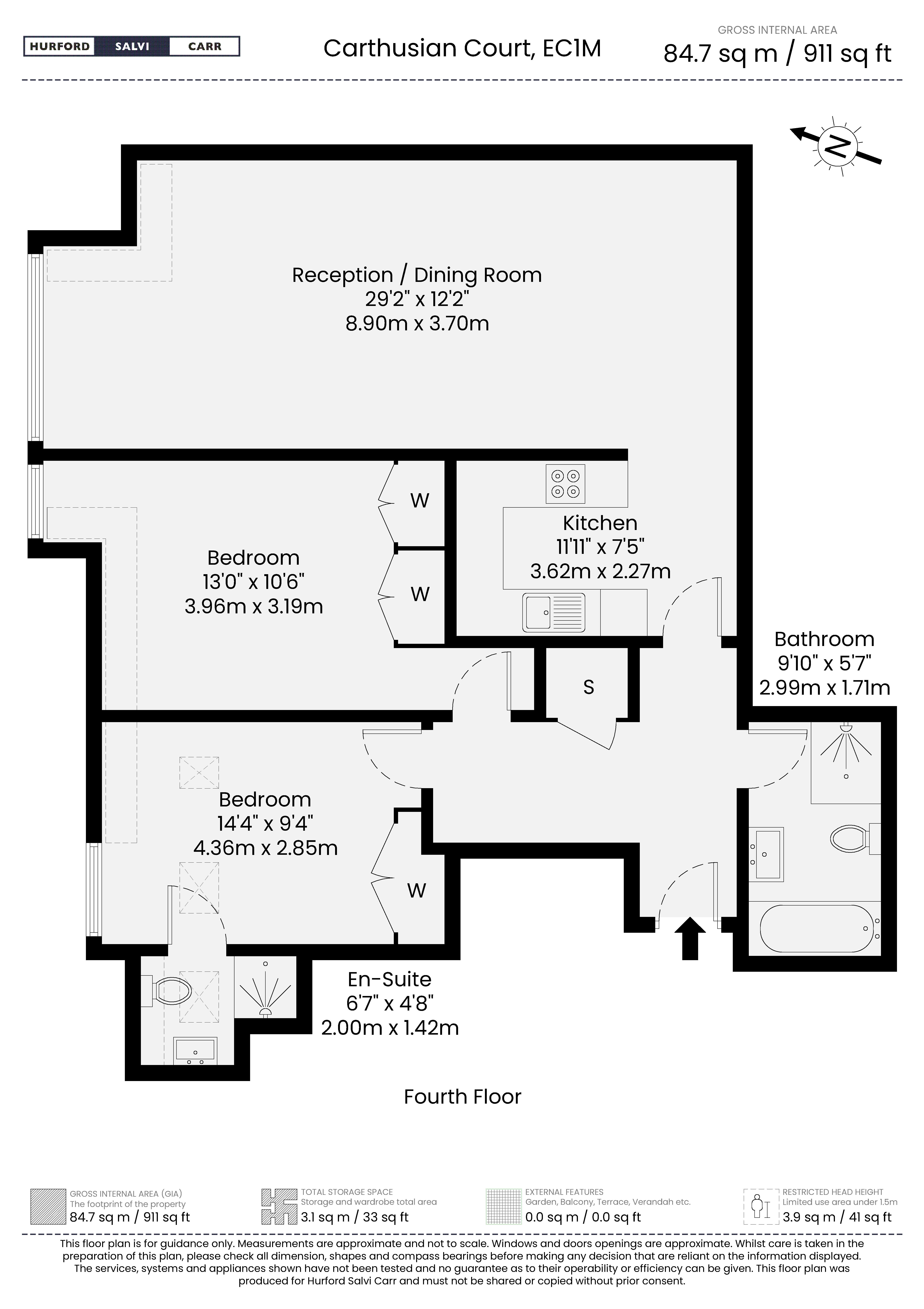1b, Carthusian, London floorplan