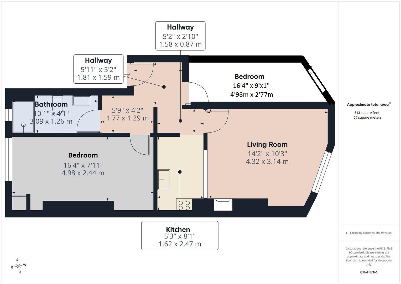 10, 54-56, Brunswick Place, Hove floorplan