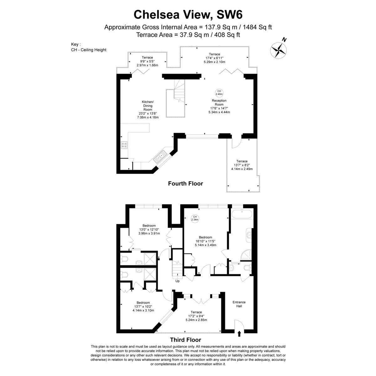 Flat 1 Chelsea View, 14, Farm Lane, London floorplan