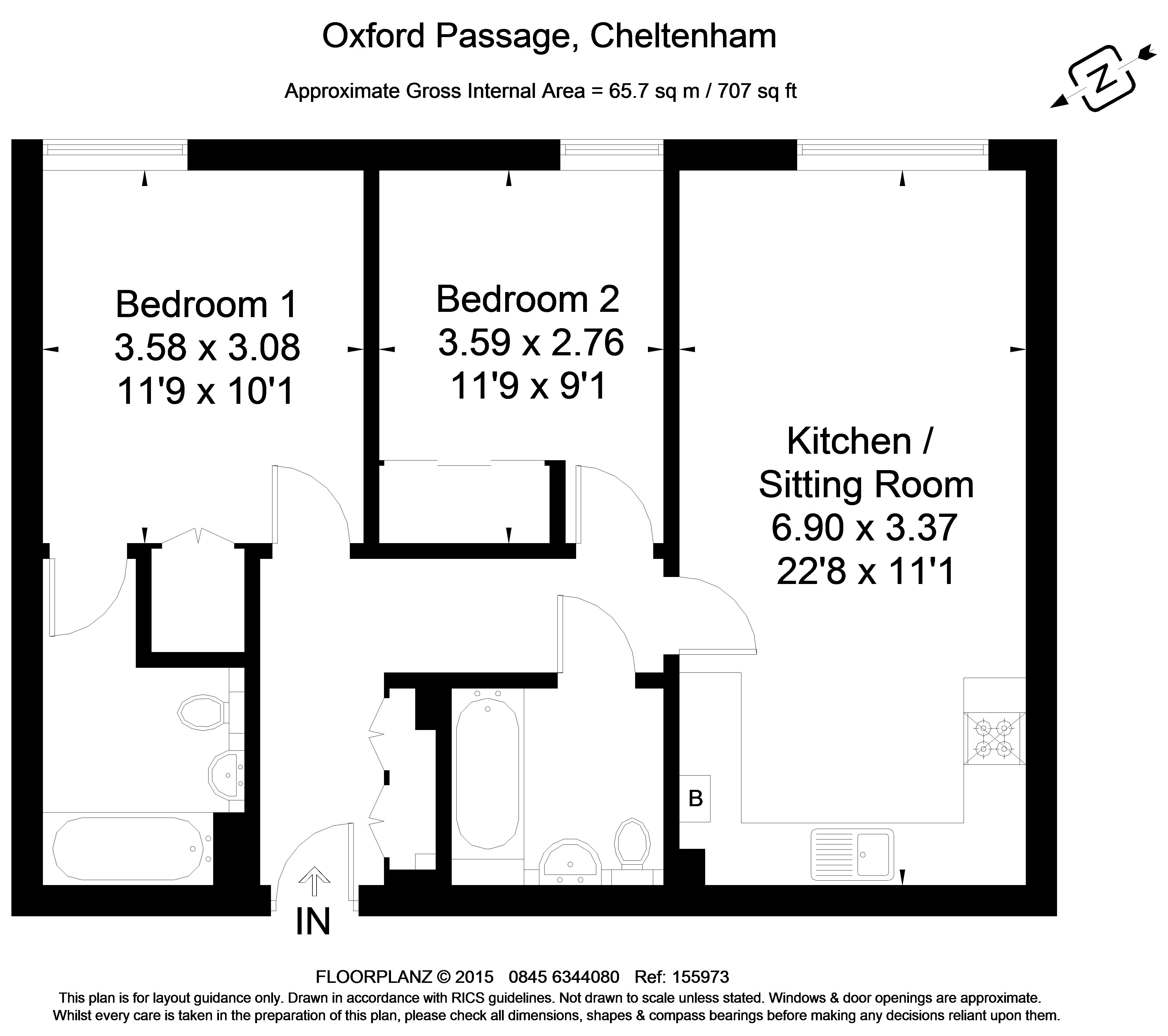 2 Bedrooms Flat to rent in Oxford Passage, Cheltenham GL50